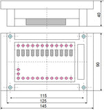 MBus_io14_DIN: Fully Programmable Modbus I/O device - DIN Rail mountable