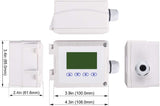 MBus_WTH_LCD_ETH_EXT:  ModbusTCP / ModbusRTU Wall Temp/Humidity Sensor with LCD, 2 analog outputs, and 2m cable extension